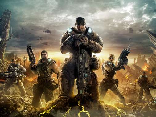 Gears of War 3 Mobiele Horizontaal achtergrond