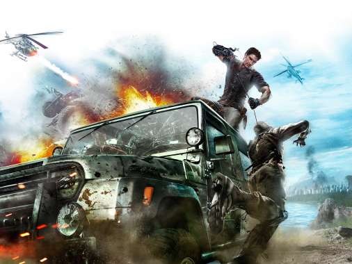 Just Cause 2 Mobiele Horizontaal achtergrond