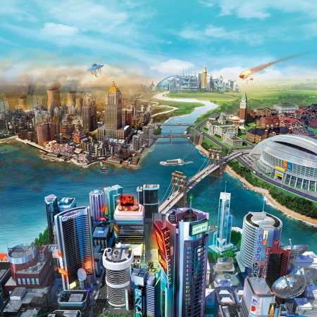 SimCity Mobiele Horizontaal achtergrond