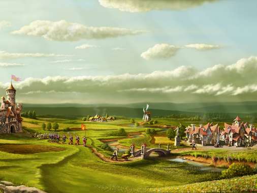 The Settlers Online Mobiele Horizontaal achtergrond
