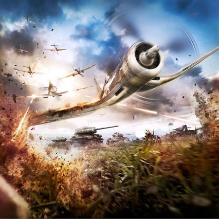 World of Warplanes Mobiele Horizontaal achtergrond
