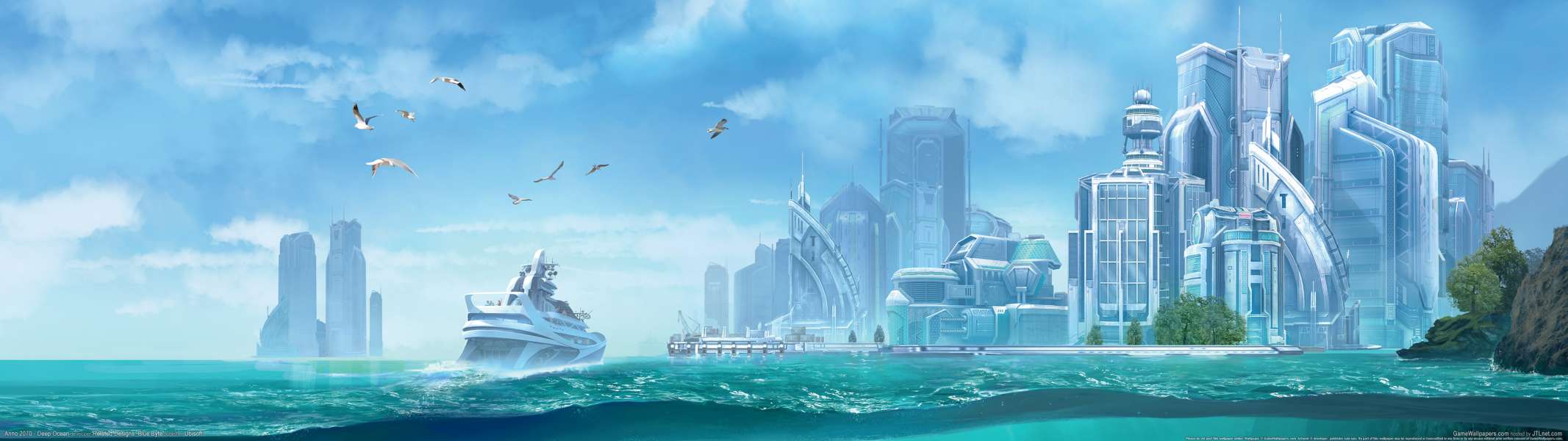 Anno 2070 - Deep Ocean dual screen achtergrond