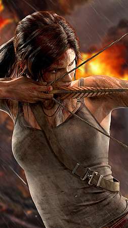 Tomb Raider Mobiele Verticaal achtergrond