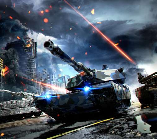 Armored Warfare Mobiele Horizontaal achtergrond