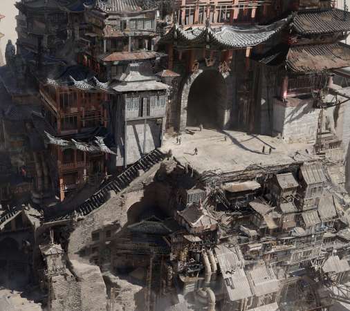 Ashfall Mobiele Horizontaal achtergrond