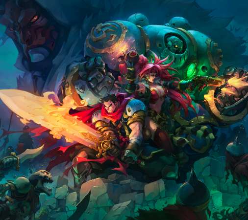 Battle Chasers - Nightwar Mobiele Horizontaal achtergrond