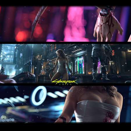 Cyberpunk 2077 Mobiele Horizontaal achtergrond