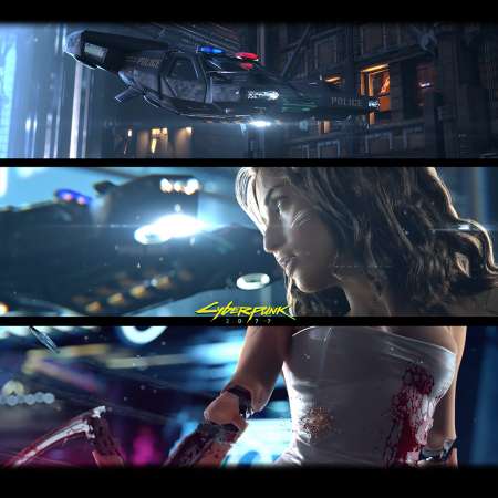 Cyberpunk 2077 Mobiele Horizontaal achtergrond