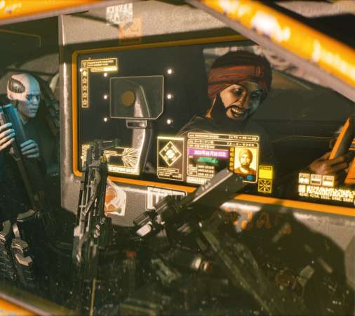 Cyberpunk 2077 Mobiele Horizontaal achtergrond