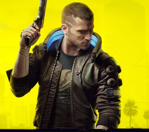 Cyberpunk 2077 Mobiele Horizontaal achtergrond