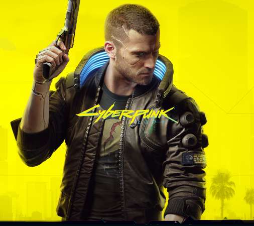 Cyberpunk 2077 Mobiele Horizontaal achtergrond