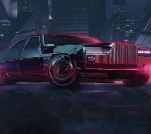 Cyberpunk 2077 Mobiele Horizontaal achtergrond