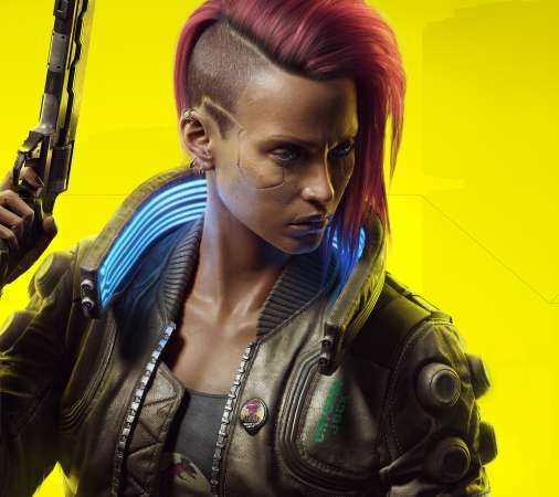 Cyberpunk 2077 Mobiele Horizontaal achtergrond