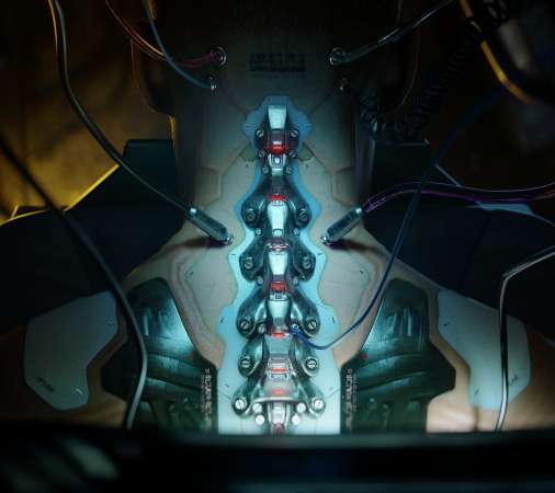Cyberpunk 2077 Mobiele Horizontaal achtergrond