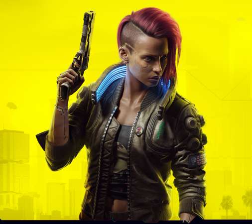 Cyberpunk 2077 Mobiele Horizontaal achtergrond