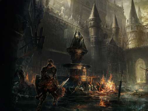 Dark Souls 3 Mobiele Horizontaal achtergrond
