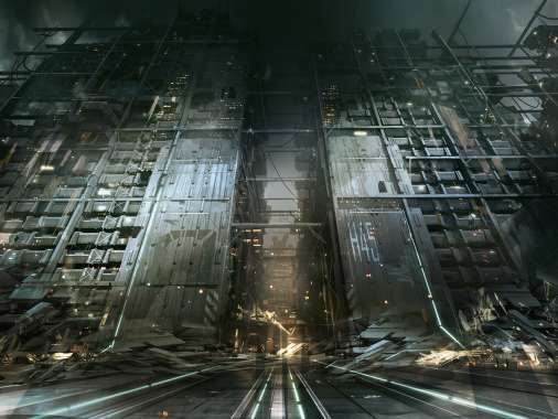 Deus Ex: Mankind Divided Mobiele Horizontaal achtergrond
