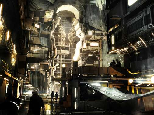 Deus Ex: Mankind Divided Mobiele Horizontaal achtergrond