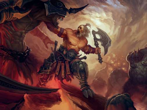 Diablo 3 Mobiele Horizontaal achtergrond