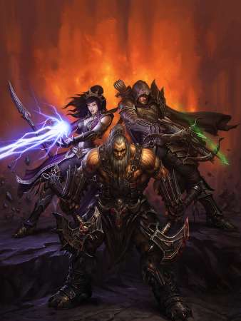 Diablo 3 Mobiele Horizontaal achtergrond