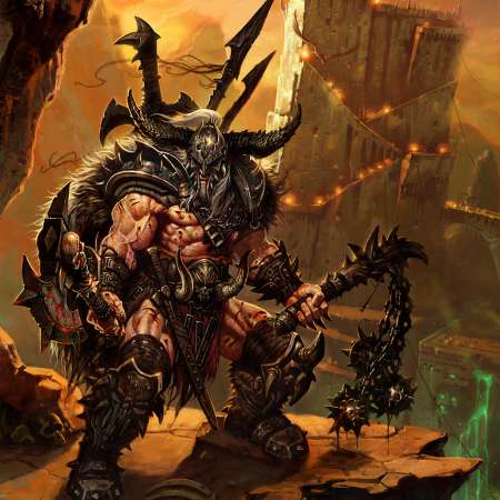 Diablo 3 Mobiele Horizontaal achtergrond