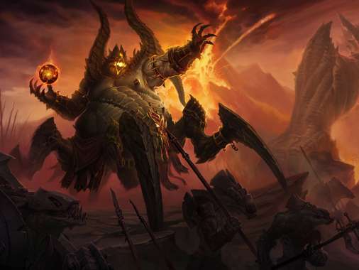 Diablo 3 Mobiele Horizontaal achtergrond