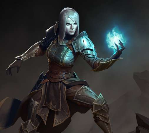 Diablo 3 Mobiele Horizontaal achtergrond