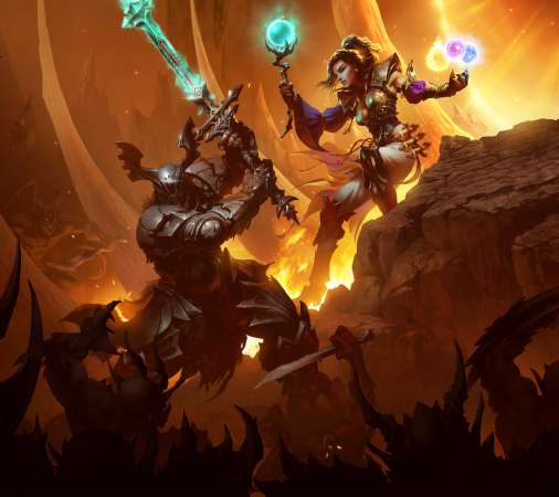 Diablo 3 Mobiele Horizontaal achtergrond