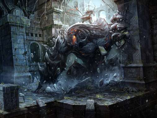 Diablo 3 Fan Art Mobiele Horizontaal achtergrond