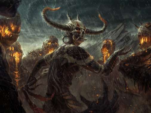 Diablo 3 Fan Art Mobiele Horizontaal achtergrond