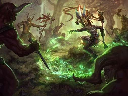 Diablo 3 Fan Art Mobiele Horizontaal achtergrond