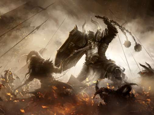 Diablo 3: Reaper of Souls Fan Art Mobiele Horizontaal achtergrond