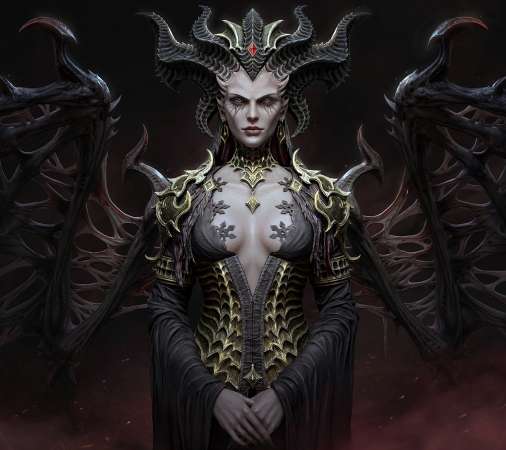 Diablo 4 fan art Mobiele Horizontaal achtergrond