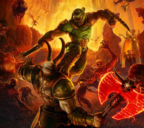 Doom Eternal Mobiele Horizontaal achtergrond