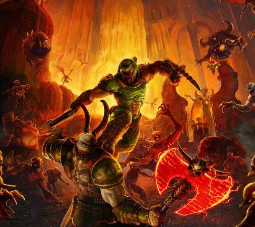 Doom Eternal Mobiele Horizontaal achtergrond