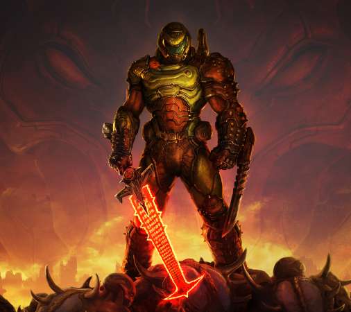 Doom Eternal Mobiele Horizontaal achtergrond