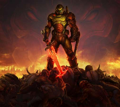 Doom Eternal Mobiele Horizontaal achtergrond