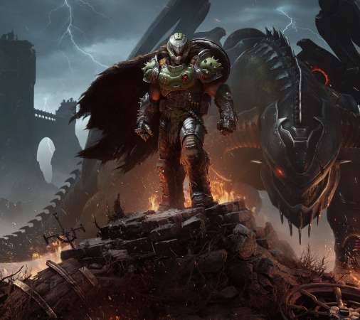 Doom: The Dark Ages Mobiele Horizontaal achtergrond