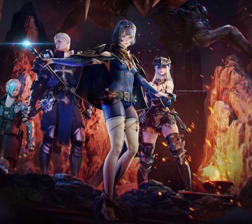 Dungeon Stalkers Mobiele Horizontaal achtergrond