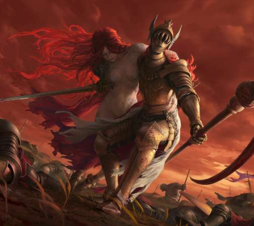 Elden Ring fan art Mobiele Horizontaal achtergrond