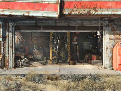 Fallout 4 Mobiele Horizontaal achtergrond