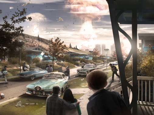 Fallout 4 Mobiele Horizontaal achtergrond