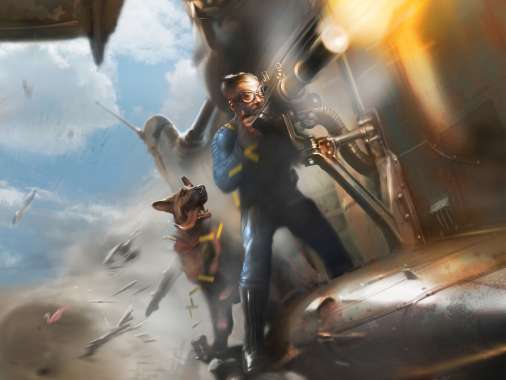 Fallout 4 Mobiele Horizontaal achtergrond