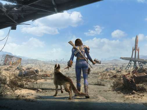 Fallout 4 Mobiele Horizontaal achtergrond