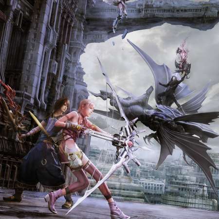 Final Fantasy xiii - 2 Mobiele Horizontaal achtergrond