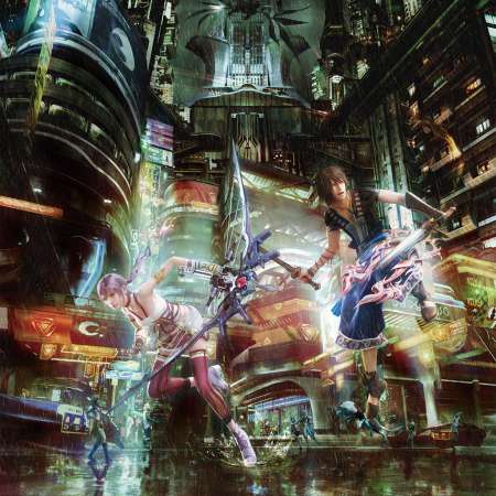 Final Fantasy XIII - 2 Mobiele Horizontaal achtergrond