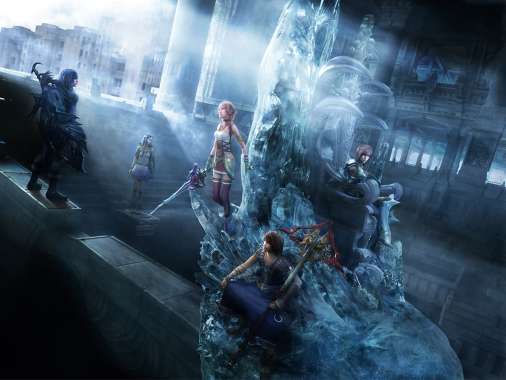 Final Fantasy XIII - 2 Mobiele Horizontaal achtergrond