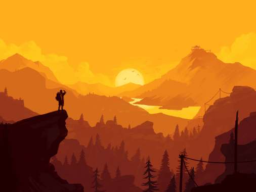 Firewatch Mobiele Horizontaal achtergrond