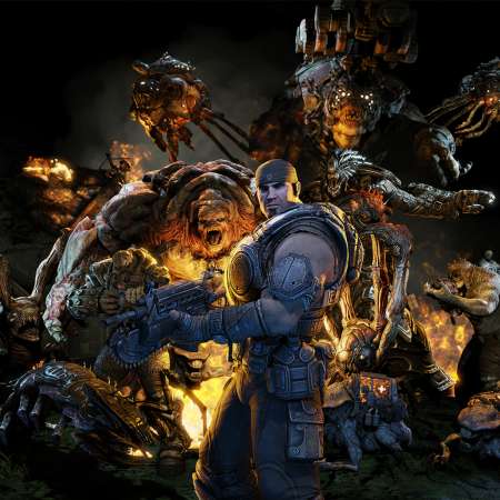 Gears of War 3 Mobiele Horizontaal achtergrond