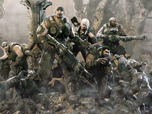 Gears of War 3 Mobiele Horizontaal achtergrond